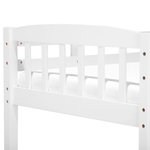Hochbett mit Schubladen Kiefernholz REVIN 90 x 200 cm Weiss