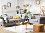 Sofa Set hellgrau 4-Sitzer CHESTERFIELD