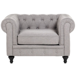 Sofa Set hellgrau 4-Sitzer CHESTERFIELD