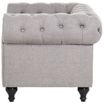 Sofa Set hellgrau 4-Sitzer CHESTERFIELD