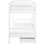 Hochbett mit Schubladen Kiefernholz REGAT 90 x 200 cm Weiss