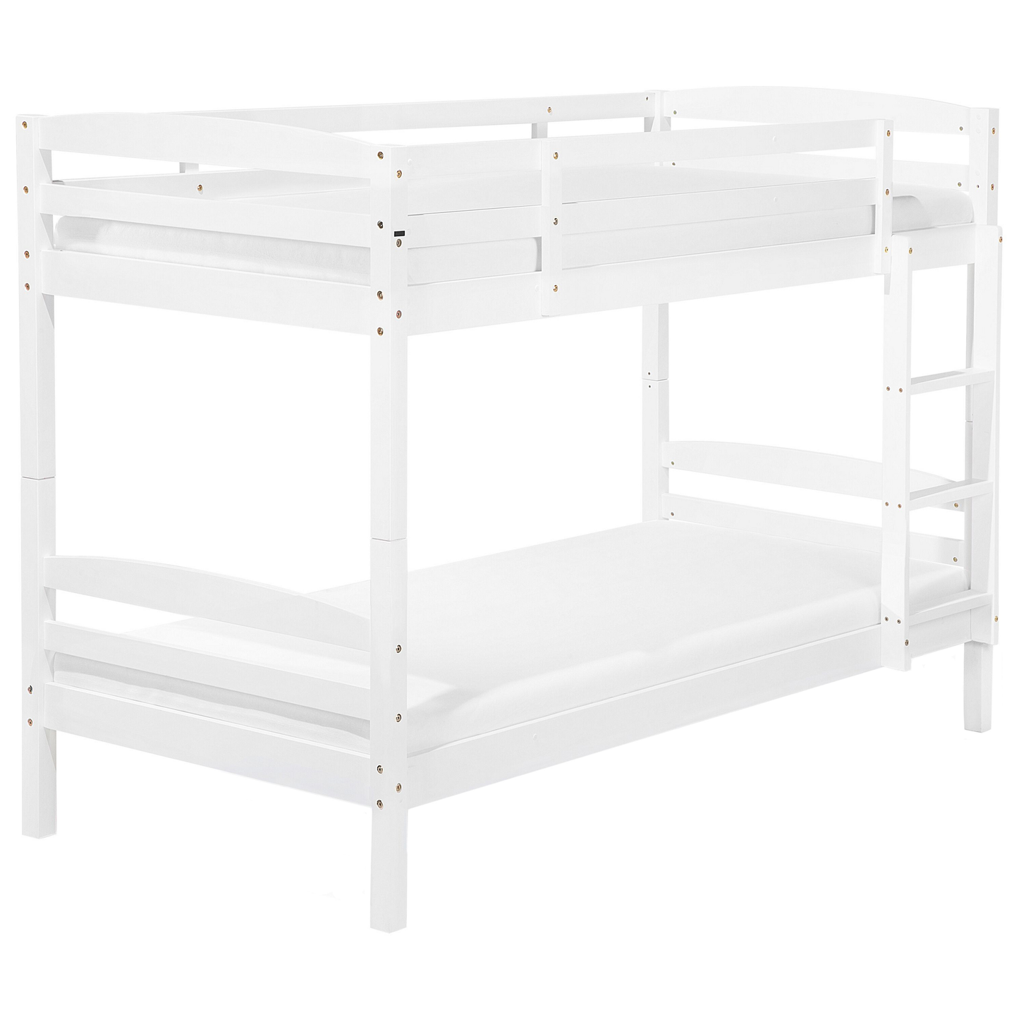 Hochbett mit Schubladen Kiefernholz REGAT 90 x 200 cm Weiss