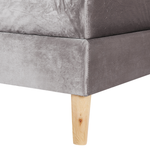 Boxspringbett Samtstoff MARQUISE 160 x 200 cm Grau