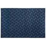 Teppich Wolle marineblau 160 x 230 cm Kurzflor SAVRAN