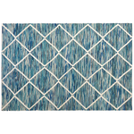 Teppich Wolle blau 160 x 230 cm Kurzflor BELENLI