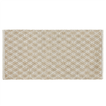 Teppich beige 50 x 80 cm kariertes Muster Kurzflor AKBEZ