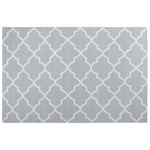 Teppich Wolle grau 200 x 300 cm marokkanisches Muster Kurzflor SILVAN
