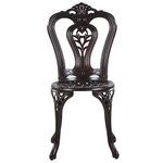 Gartenstuhl 2er Set BOVINO Metall Dunkelbraun