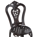 Gartenstuhl 2er Set BOVINO Metall Dunkelbraun