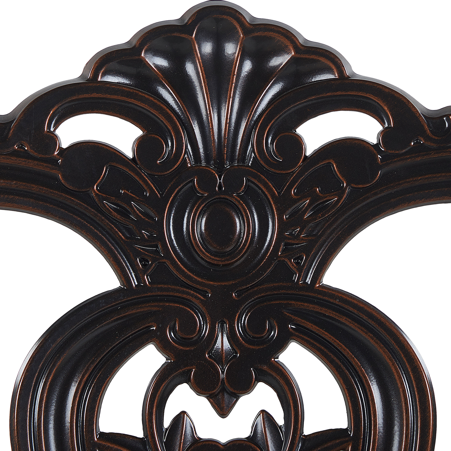 Gartenstuhl 2er Set BOVINO Metall Dunkelbraun