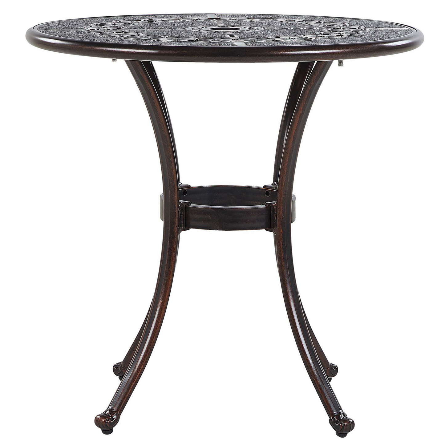 Bistro Set BOVINO Metall Dunkelbraun
