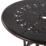 Bistro Set BOVINO Metall Dunkelbraun