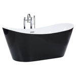 Badewanne freistehend schwarz oval 160 x 76 cm ANTIGUA