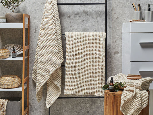 Handtücher 4er Set AREORA Baumwolle Beige