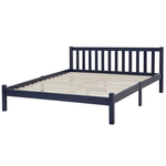 Bett mit Lattenrost Kiefernholz FLORAC 140 x 200 cm Marineblau