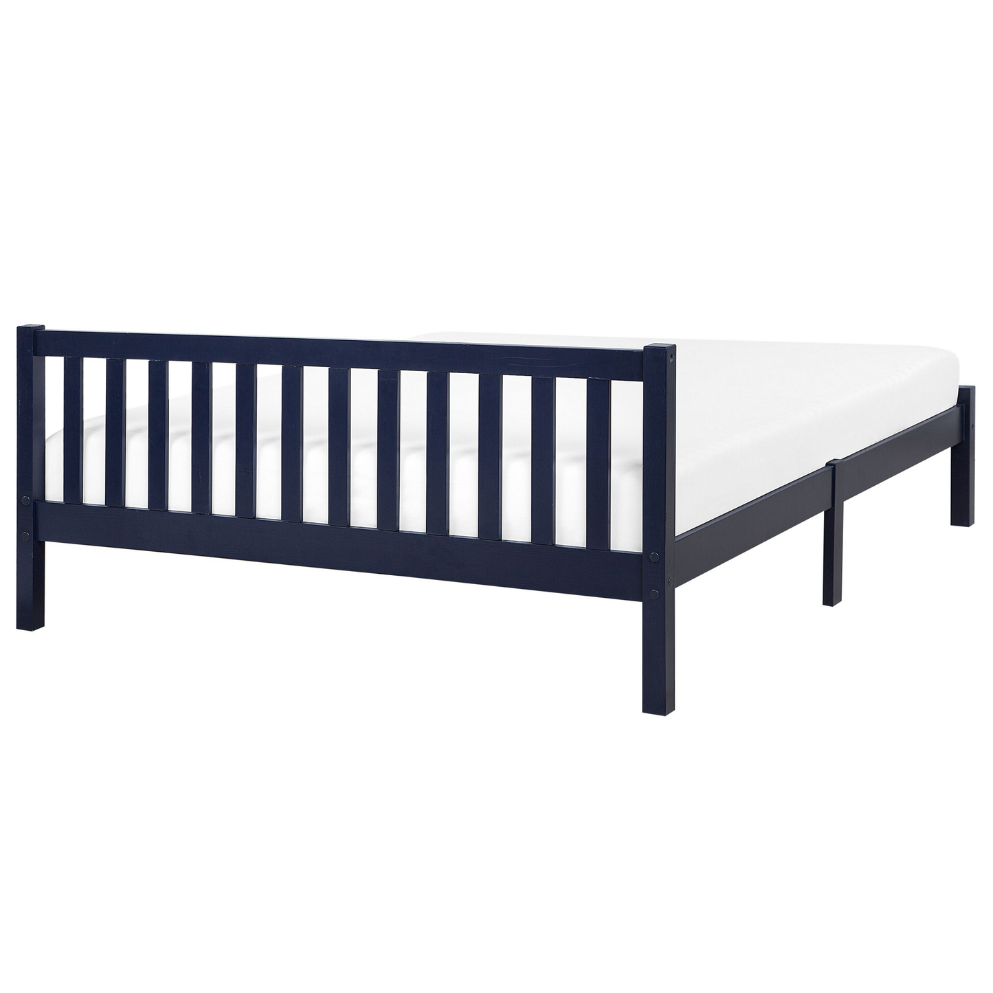 Bett mit Lattenrost Kiefernholz FLORAC 140 x 200 cm Marineblau