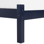Bett mit Lattenrost Kiefernholz FLORAC 140 x 200 cm Marineblau