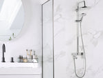 Duschset mit Mischbatterie und Regenbrause GURARA Silber