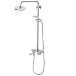 Duschset mit Mischbatterie und Regenbrause GURARA Silber