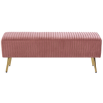 Bettbank Samtstoff rosa / gold 118 x 40 cm PATERSON