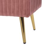 Bettbank Samtstoff rosa / gold 118 x 40 cm PATERSON
