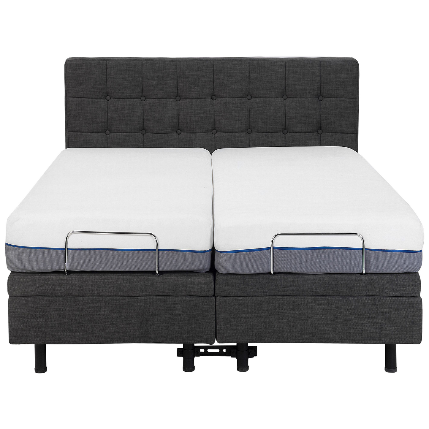 Bett verstellbar Stoff DUKE 160 x 200 cm Dunkelgrau