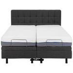 Bett verstellbar Stoff DUKE 160 x 200 cm Dunkelgrau