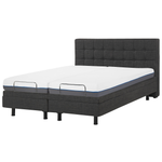 Bett verstellbar Stoff DUKE 160 x 200 cm Dunkelgrau