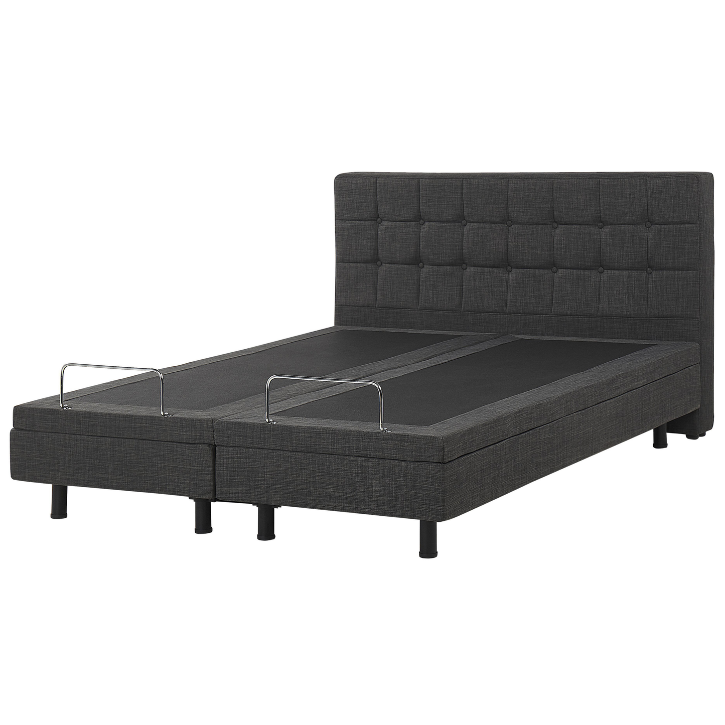 Bett verstellbar Stoff DUKE 160 x 200 cm Dunkelgrau