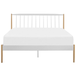 Bett mit Lattenrost Metall MAURS 140 x 200 cm Weiss