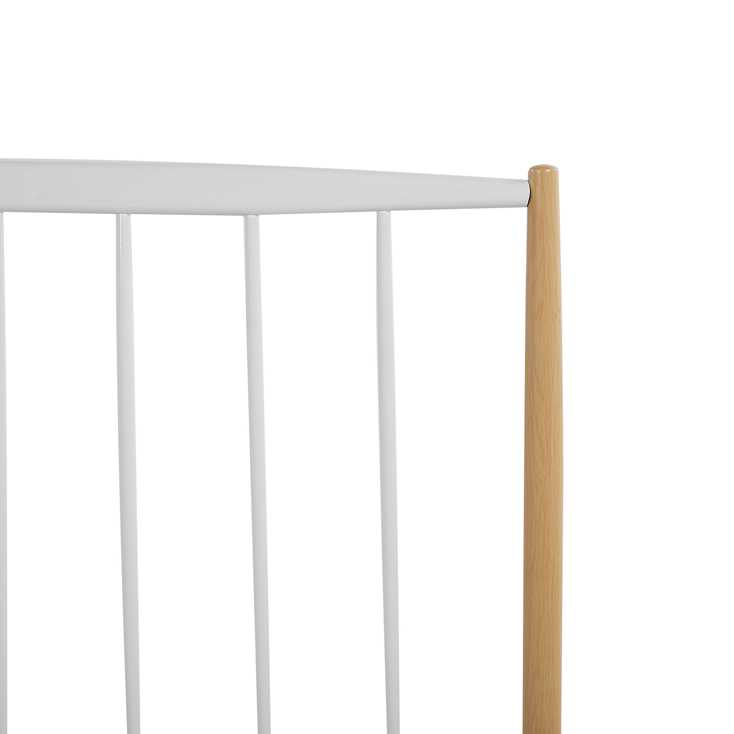 Bett mit Lattenrost Metall MAURS 140 x 200 cm Weiss