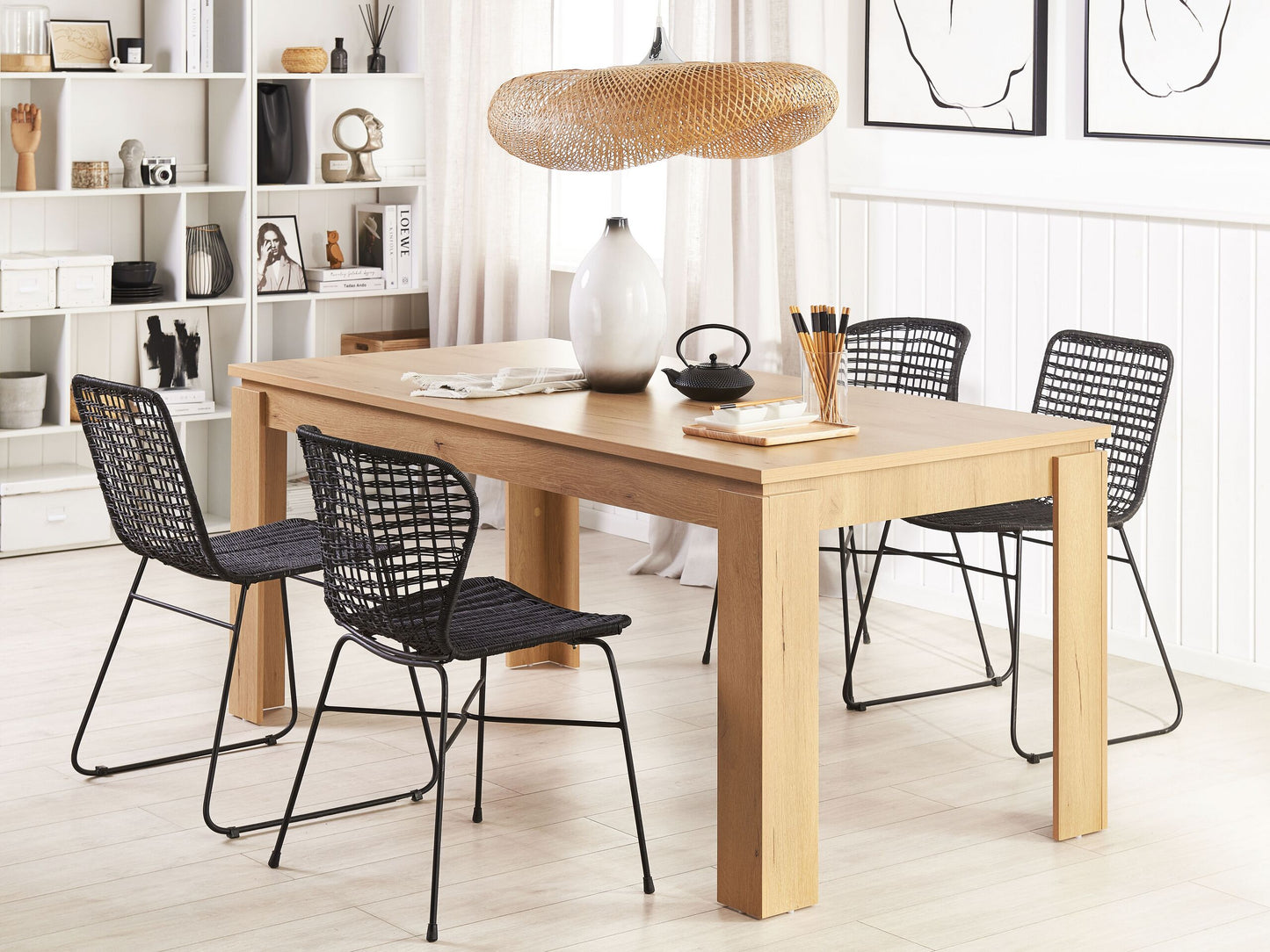 Esstisch heller Holzfarbton 180 x 90 cm VITON