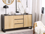 Sideboard mit 2 Türen ELDA 76 cm Braun / Schwarz