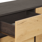 Sideboard mit 2 Türen ELDA 76 cm Braun / Schwarz