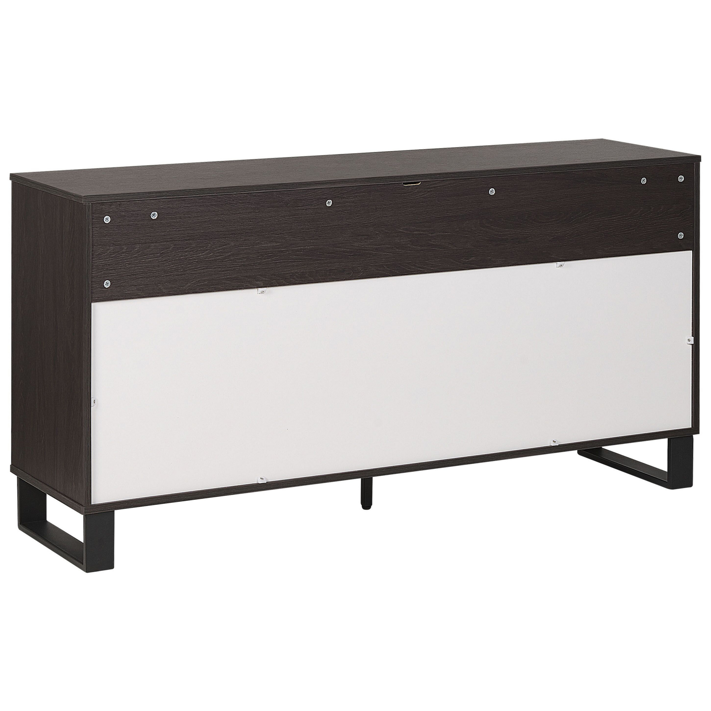 Sideboard mit 2 Türen ELDA 76 cm Braun / Schwarz