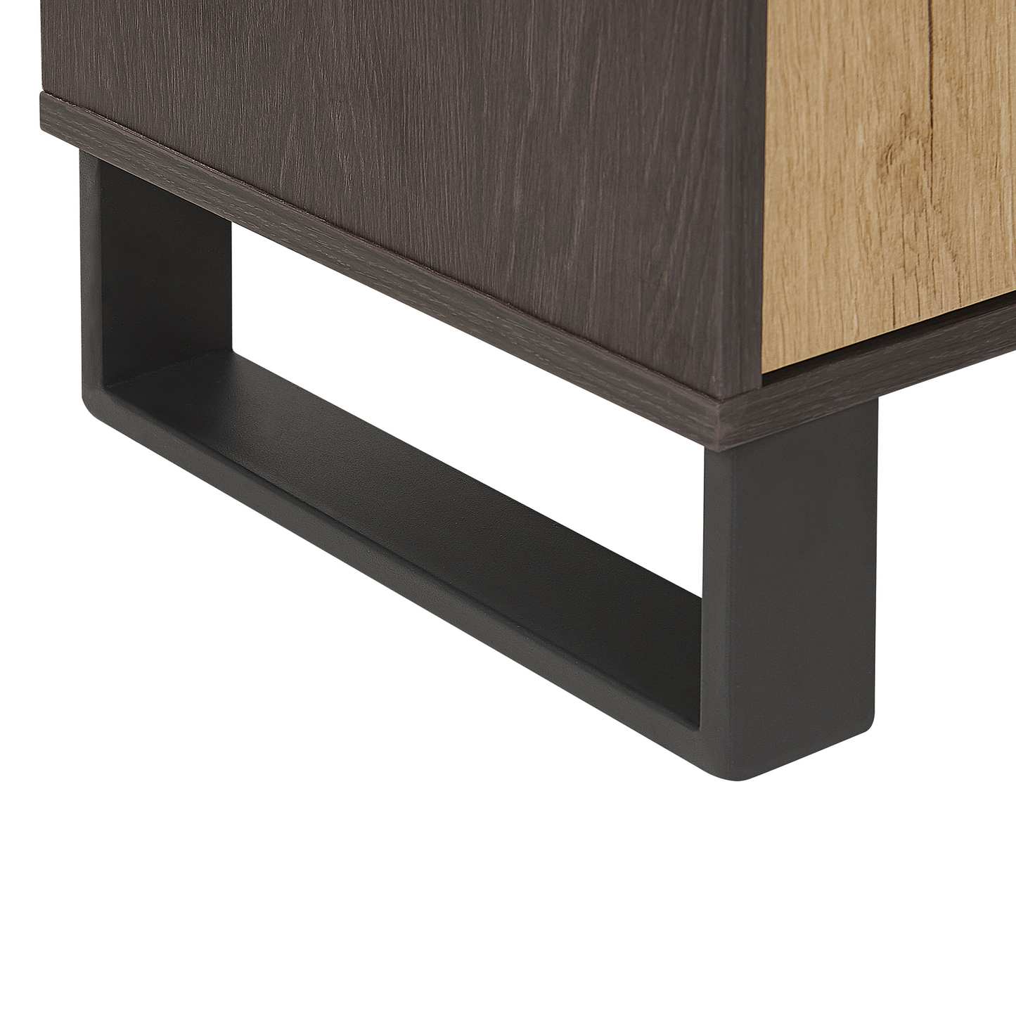 Sideboard mit 2 Türen ELDA 76 cm Braun / Schwarz
