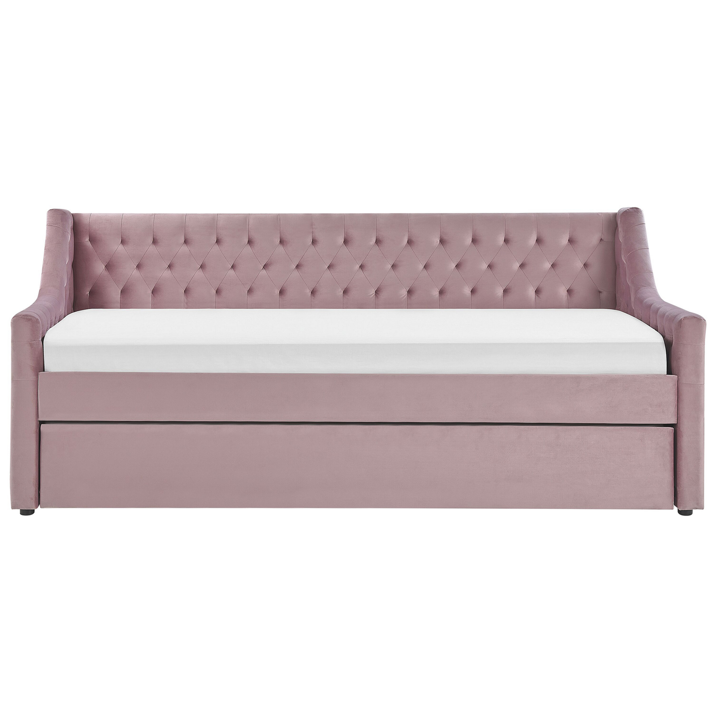 Ausziehbett Samtstoff MONTARGIS 90 x 200 cm Rosa