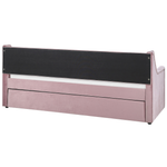 Ausziehbett Samtstoff MONTARGIS 90 x 200 cm Rosa