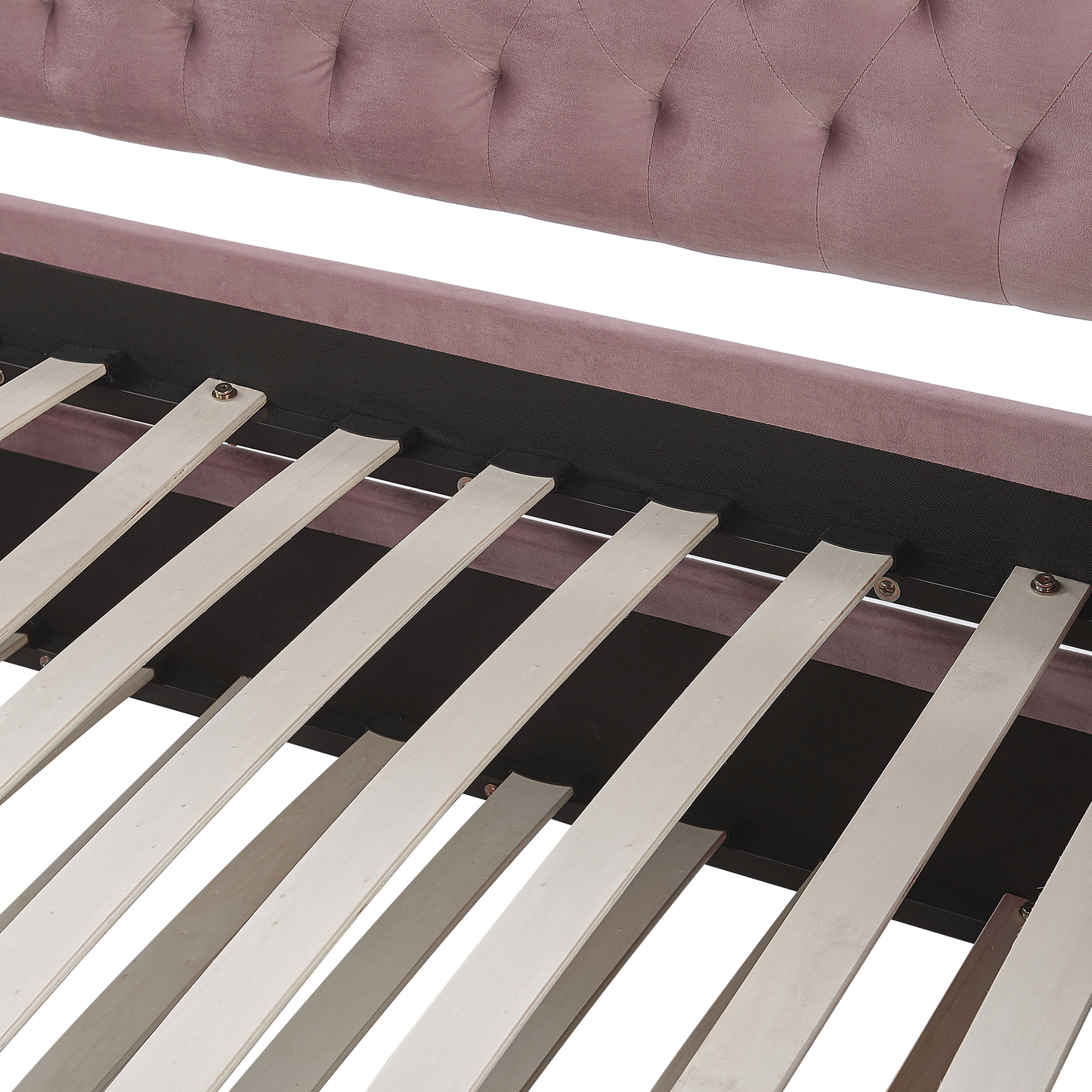 Ausziehbett Samtstoff MONTARGIS 90 x 200 cm Rosa