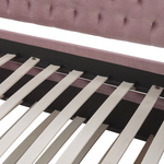 Ausziehbett Samtstoff MONTARGIS 90 x 200 cm Rosa