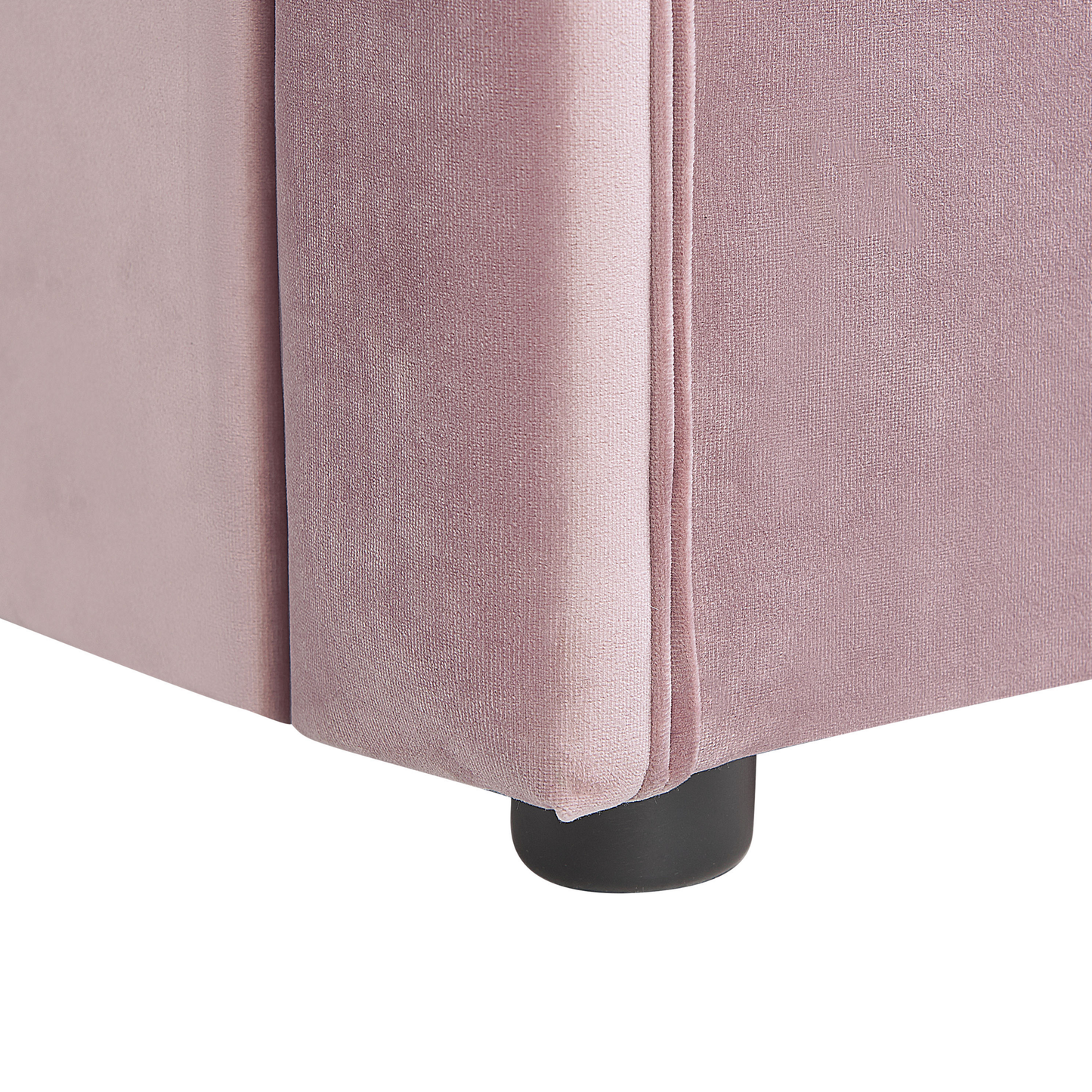 Ausziehbett Samtstoff MONTARGIS 90 x 200 cm Rosa