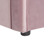 Ausziehbett Samtstoff MONTARGIS 90 x 200 cm Rosa