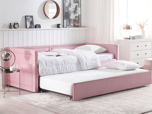 Ausziehbett Cord MIMIZAN 90 x 200 cm Rosa
