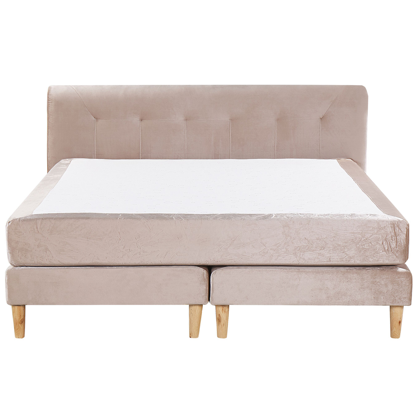 Boxspringbett Samtstoff MARQUISE 180 x 200 cm Beige