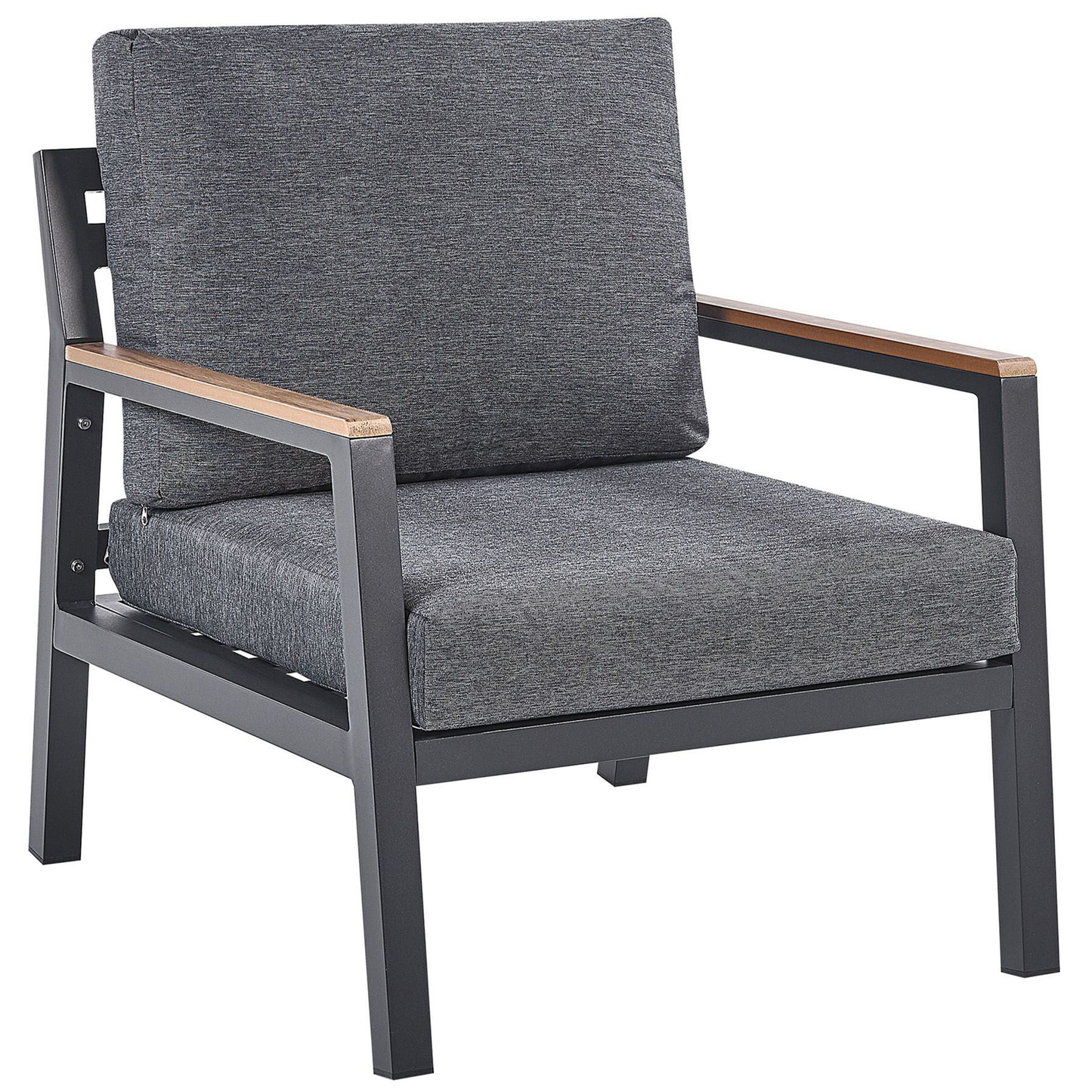 Lounge Set mit Tisch 4-Sitzer DELIA Metall Grau