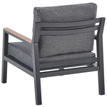 Lounge Set mit Tisch 4-Sitzer DELIA Metall Grau