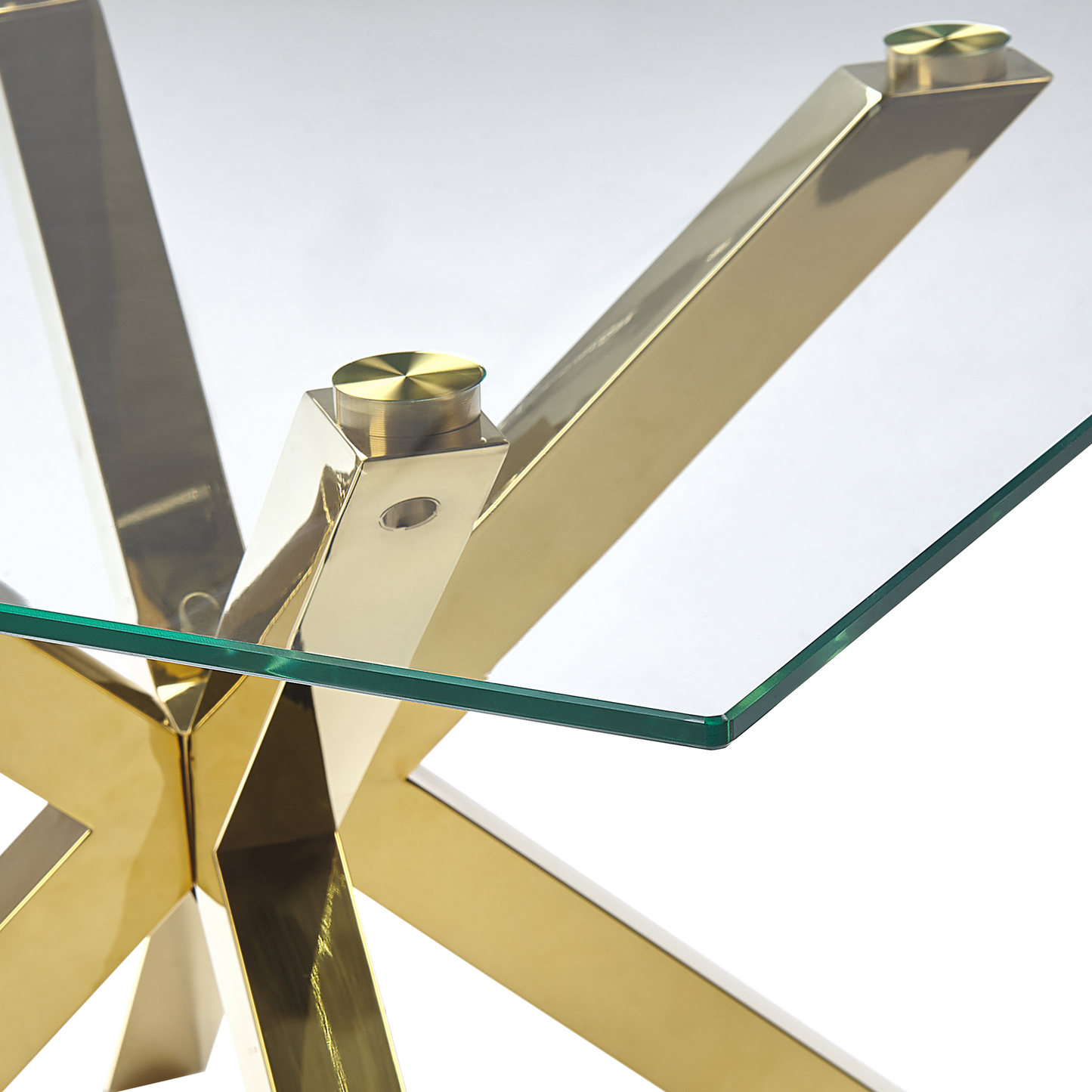 Couchtisch Glas Gold quadratisch 70 x 70 cm STARLIGHT