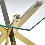 Couchtisch Glas Gold quadratisch 70 x 70 cm STARLIGHT