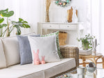Dekokissen 2er Set PHLOX Baumwolle 45 x 45 cm Weiss Tiermuster