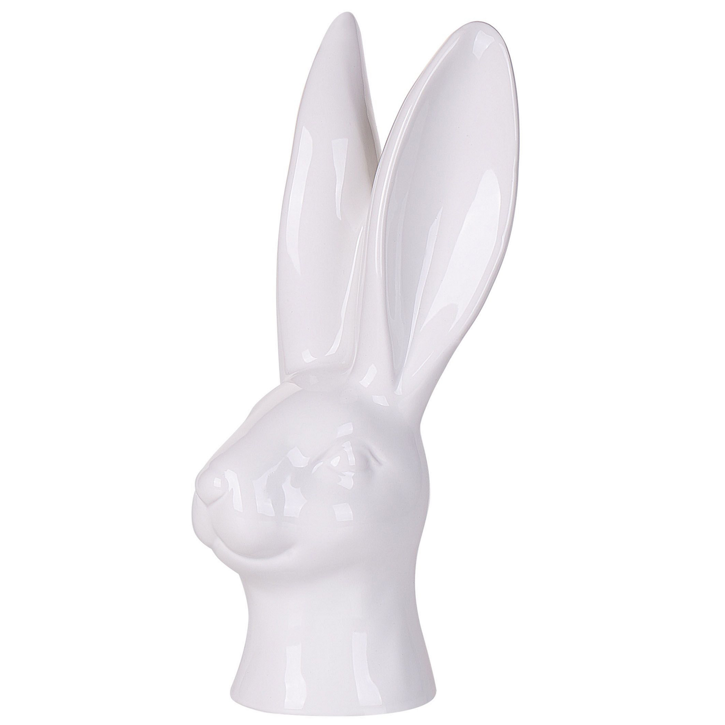 Dekofigur Kaninchen GUERANDE Keramik Weiss